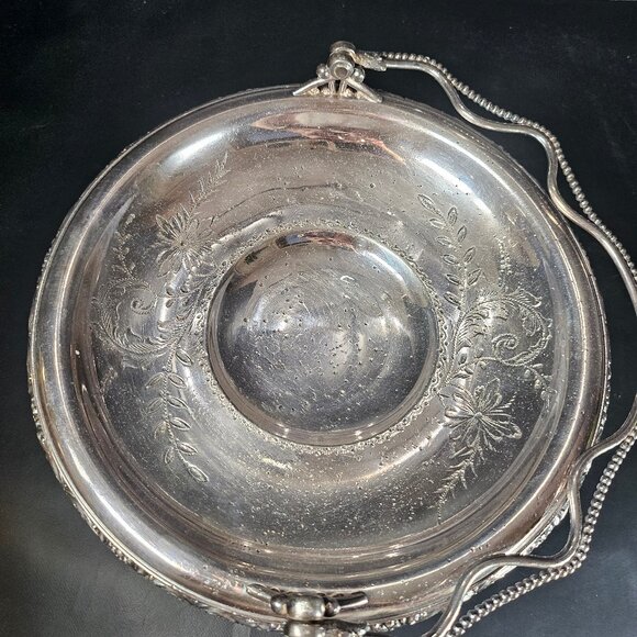 Rare Antique St Louis Silver Co Quadruple Silverplate Brides Basket - Picture 3 of 12